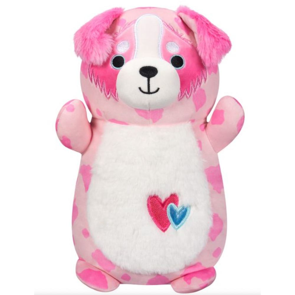Squishmallow 14 Inch Hugmee Pink Australian Shepherd with Heart Embroidery
